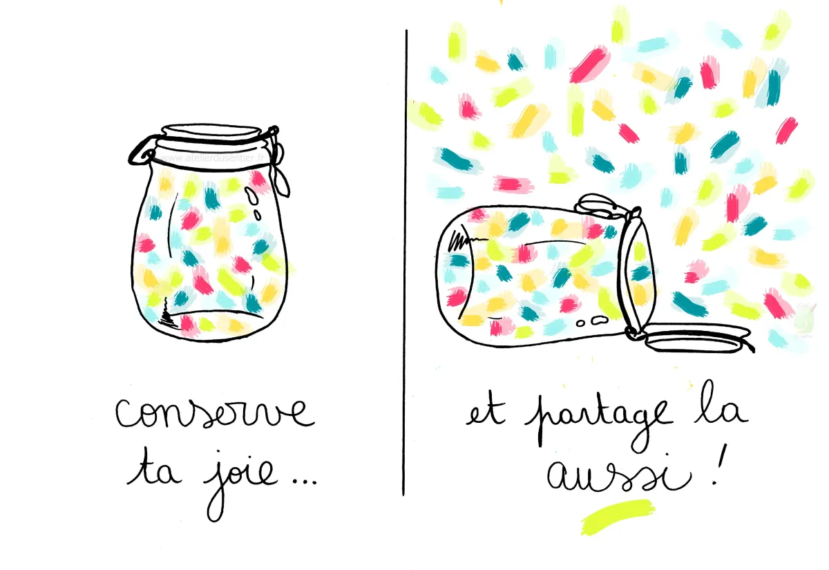 CARTE POSTALE BOCAL DE JOIE