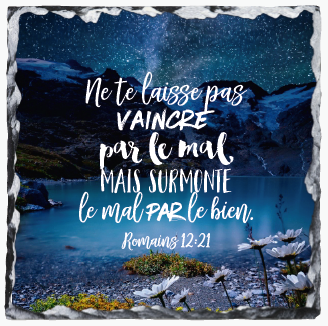 Tableau en ardoise "Ne te laisse pas vaincre […]" Ro 12.21