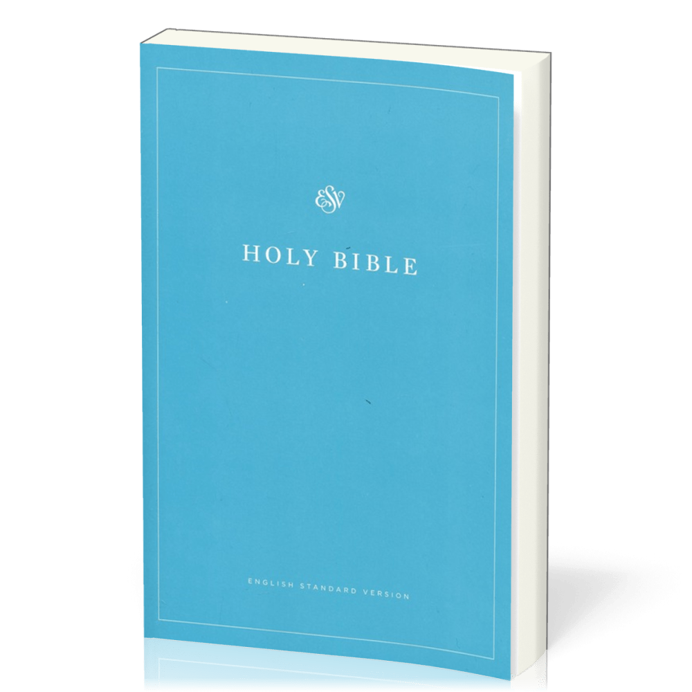 Anglais, Bible ESV, paperback, bleu clair