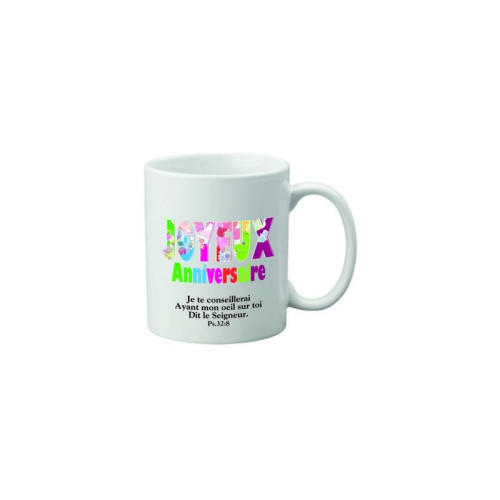 Mug "Je te conseillerai […]" Ps 32.8 - Joyeux anniversaire