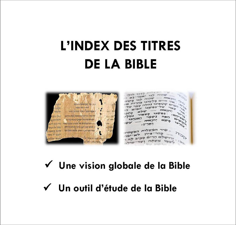 Index des titres de la Bible