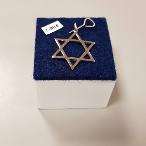 Pendentif Étoile de David évidée Argent 1.1 g