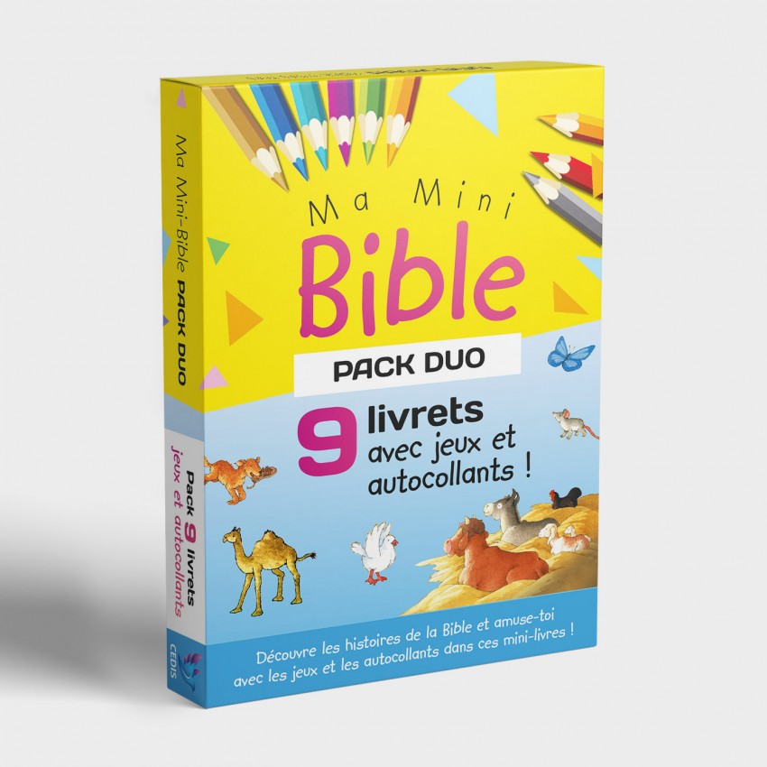 Ma mini-Bible pack duo - 9 livrets avec jeux et autocollants
