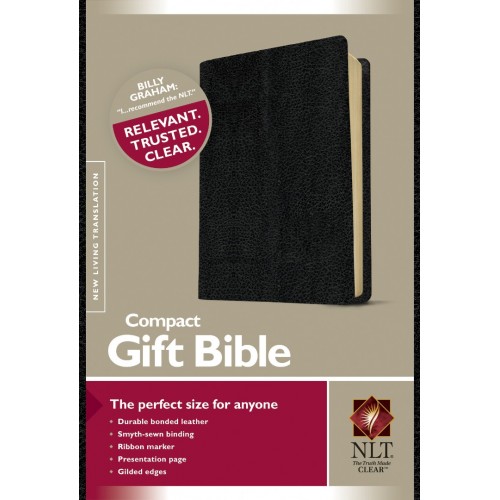 Anglais, Bible NLT, Gift compact - black bonded leather [New Living Translation]