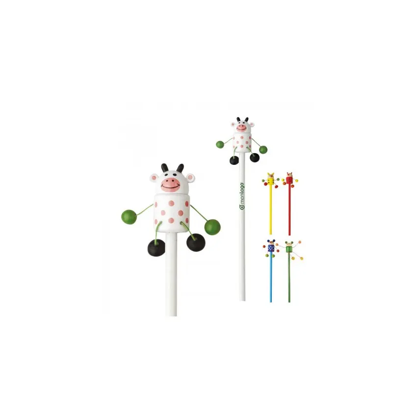 Crayons à papier avec animaux (coloris divers)