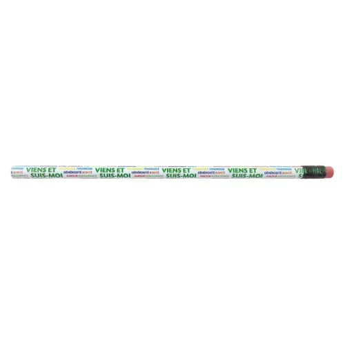 CRAYON "VIENS ET SUIS-MOI" AVEC GOMME