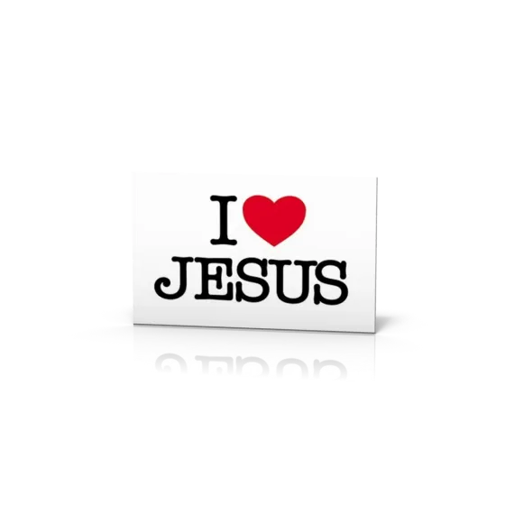 Autocollant  « I love Jésus »