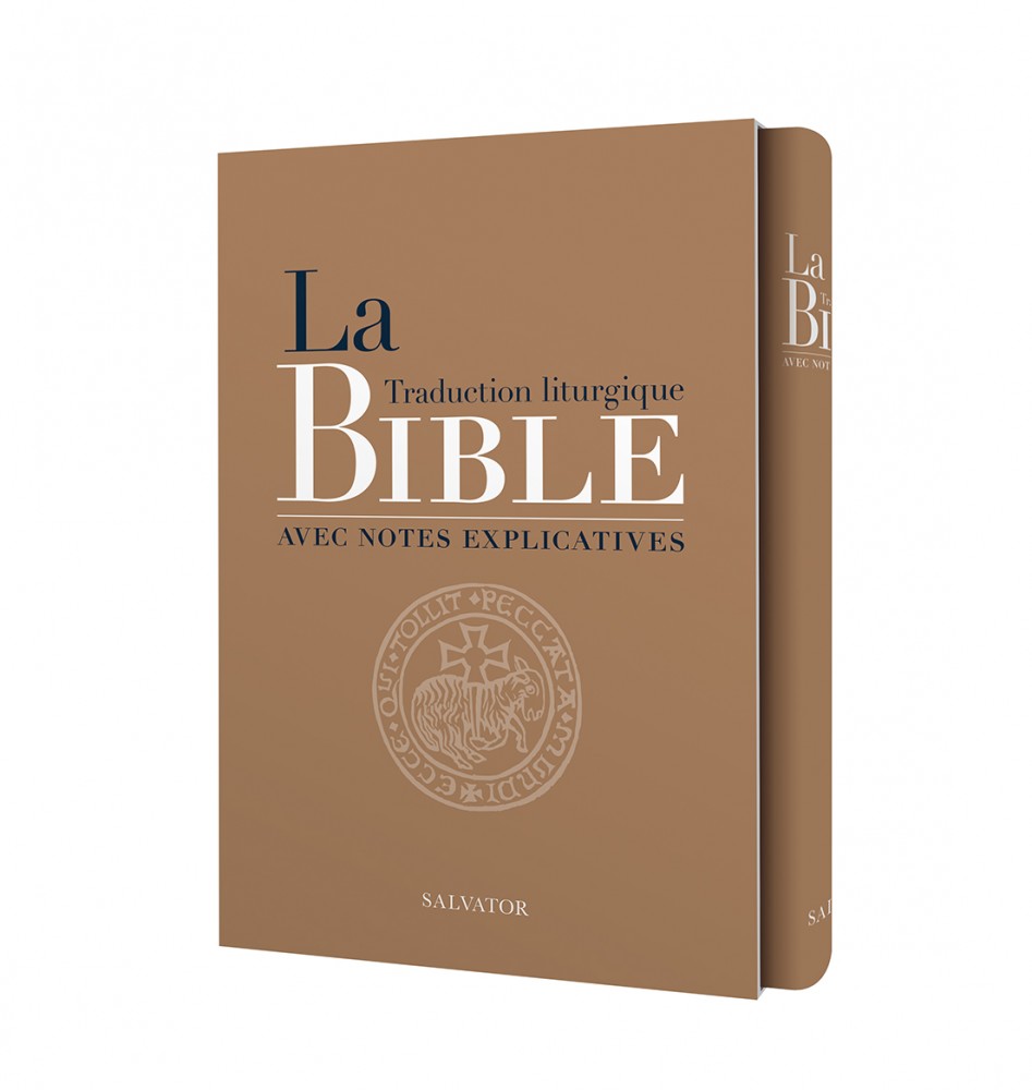 Bible, Traduction Officielle Liturgique - marron, sous boîtier, avec notes explicatives & tranches or
