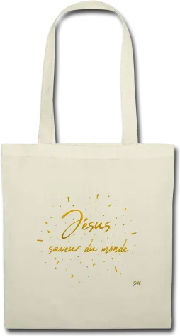 Tote bag «Jésus Sauveur du Monde» - couleur écru
