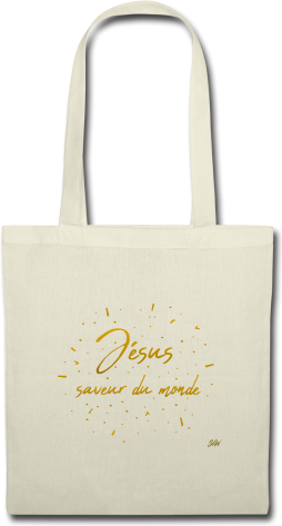 Tote bag «Jésus Sauveur du Monde» - couleur écru