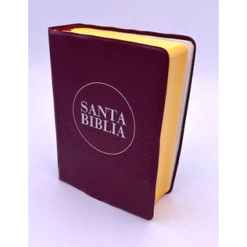 Espagnol, Bible RVR 1960, de poche, vinyle bordeaux , avec tranche jaune - Biblia Reina Valera 1960 de bolsillo vinilo color vin