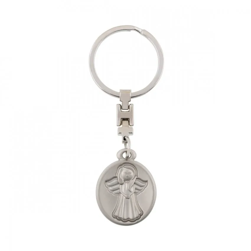 Porte-clé médaille "Ange gardien"