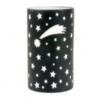 Bougeoir lanterne ciel étoilé noir en porcelaine - Elégance