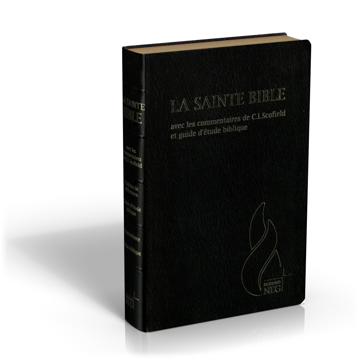 BIBEL NEG, SCOFIELD, FIBROLEDER SCHWARZ, GRIFFREGISTER, GOLDSCHN.