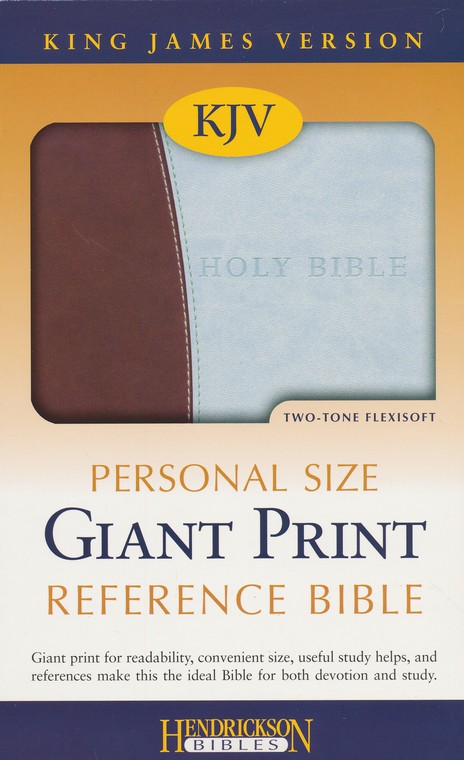 Englisch, Bibel King James Version, Grossdruck, zweifarbig chocolade/blau