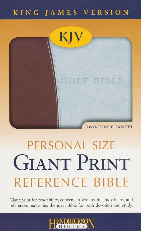 Englisch, Bibel King James Version, Grossdruck, zweifarbig chocolade/blau
