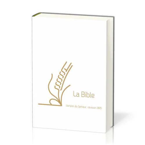 Bible Semeur 2015, compacte, blanche - couverture rigide, renforcée lin, tranches or