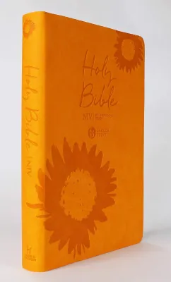 Anglais, Bible NIV, gros caractères, sous étui cartonné illustré tournesol - Larger Print Bible,...