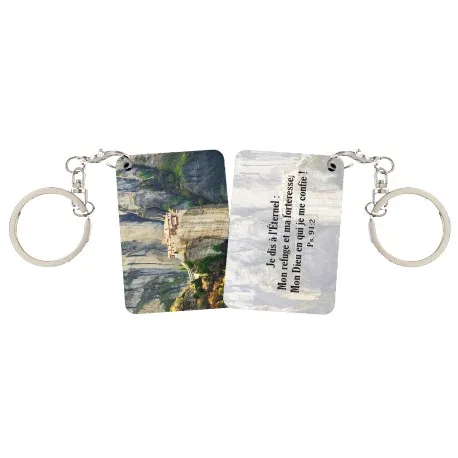 Porte-clés alu - "Je dis à l’Éternel : Mon refuge et ma forteresse, mon Dieu en qui je me...