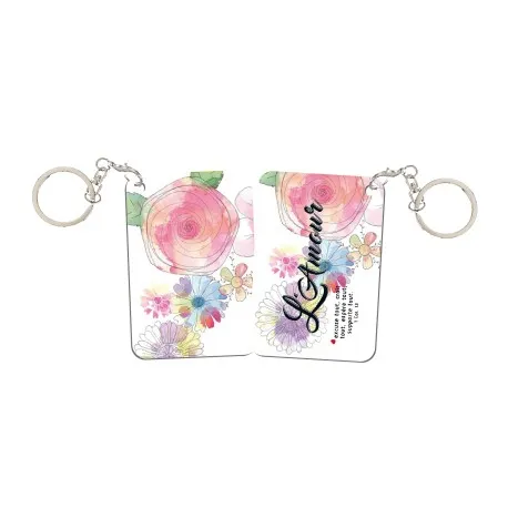 Porte-clés alu - "L'Amour excuse tout, croit tout, espère tout, supporte tout." 1 Corinthiens 13