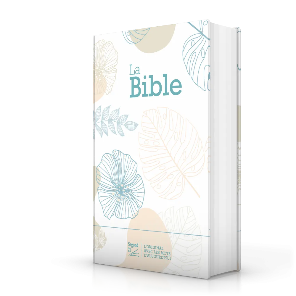 Bibel Segond 21, französisch (Premium Style) - gestepptes Hardcover aus Canvas mit Blättermuster