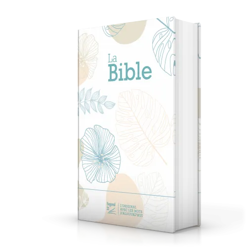 Bibel Segond 21, französisch (Premium Style) - gestepptes Hardcover aus Canvas mit Blättermuster