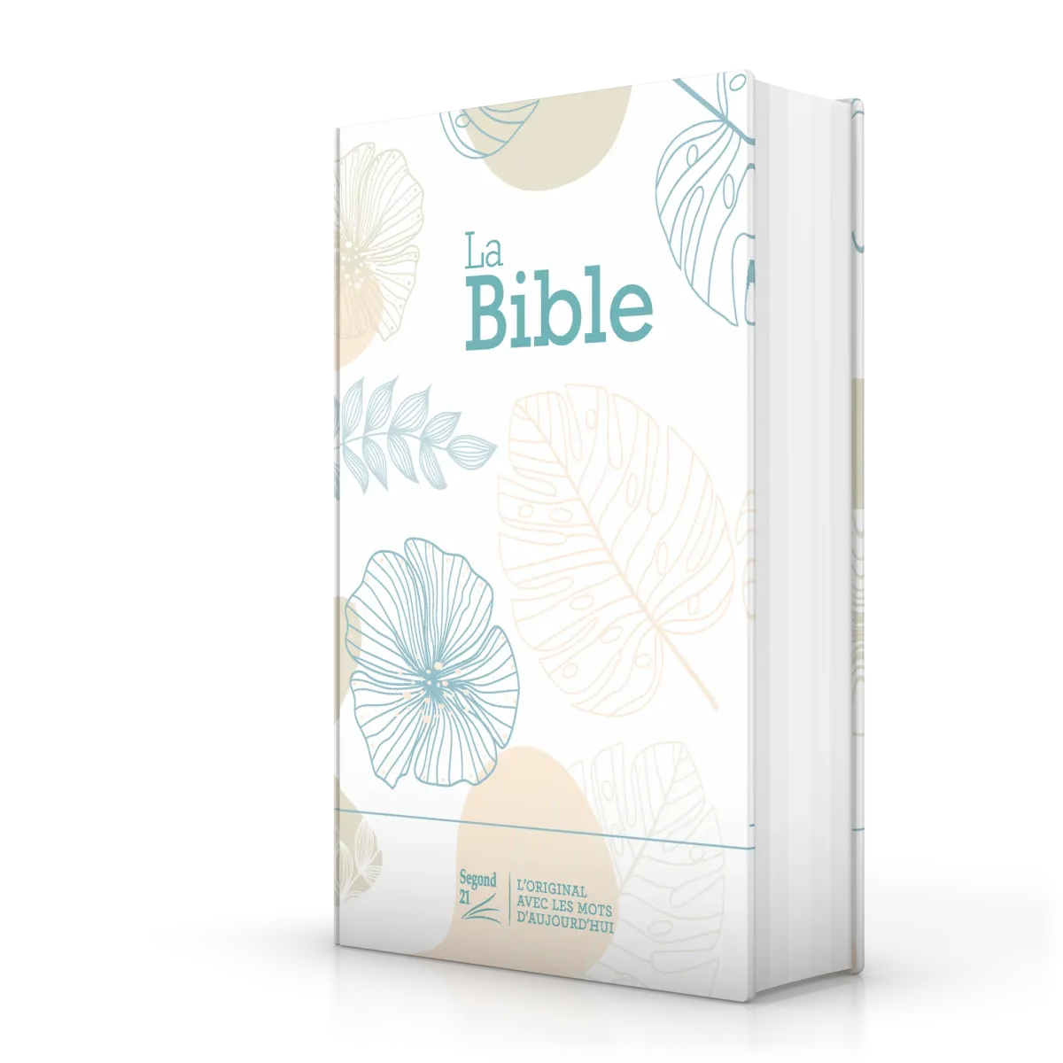 Bible Segond 21 compacte (Premium Style) - couverture rigide  toilée matelassée motif feuilles