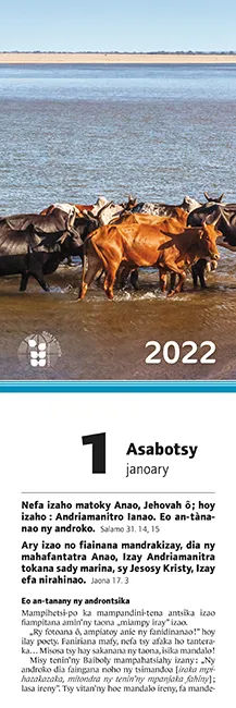 MADAGASSISCH, GUTE SAAT ABREISSKALENDER - Mural, à effeuiller, support pliant