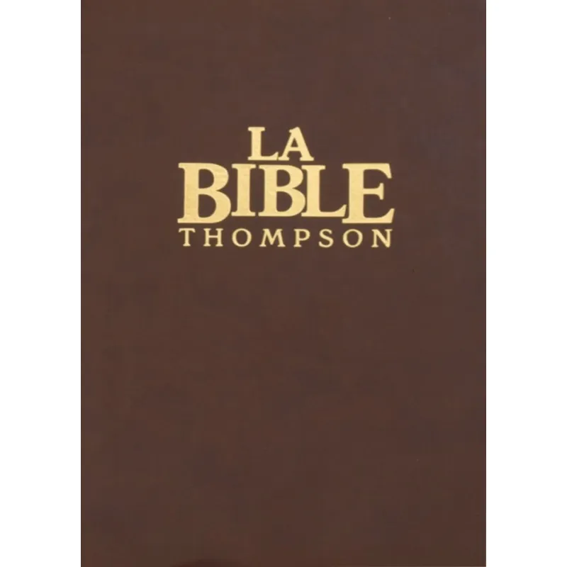 Bible Thompson Colombe de luxe, marron - couverture souple, tranche or