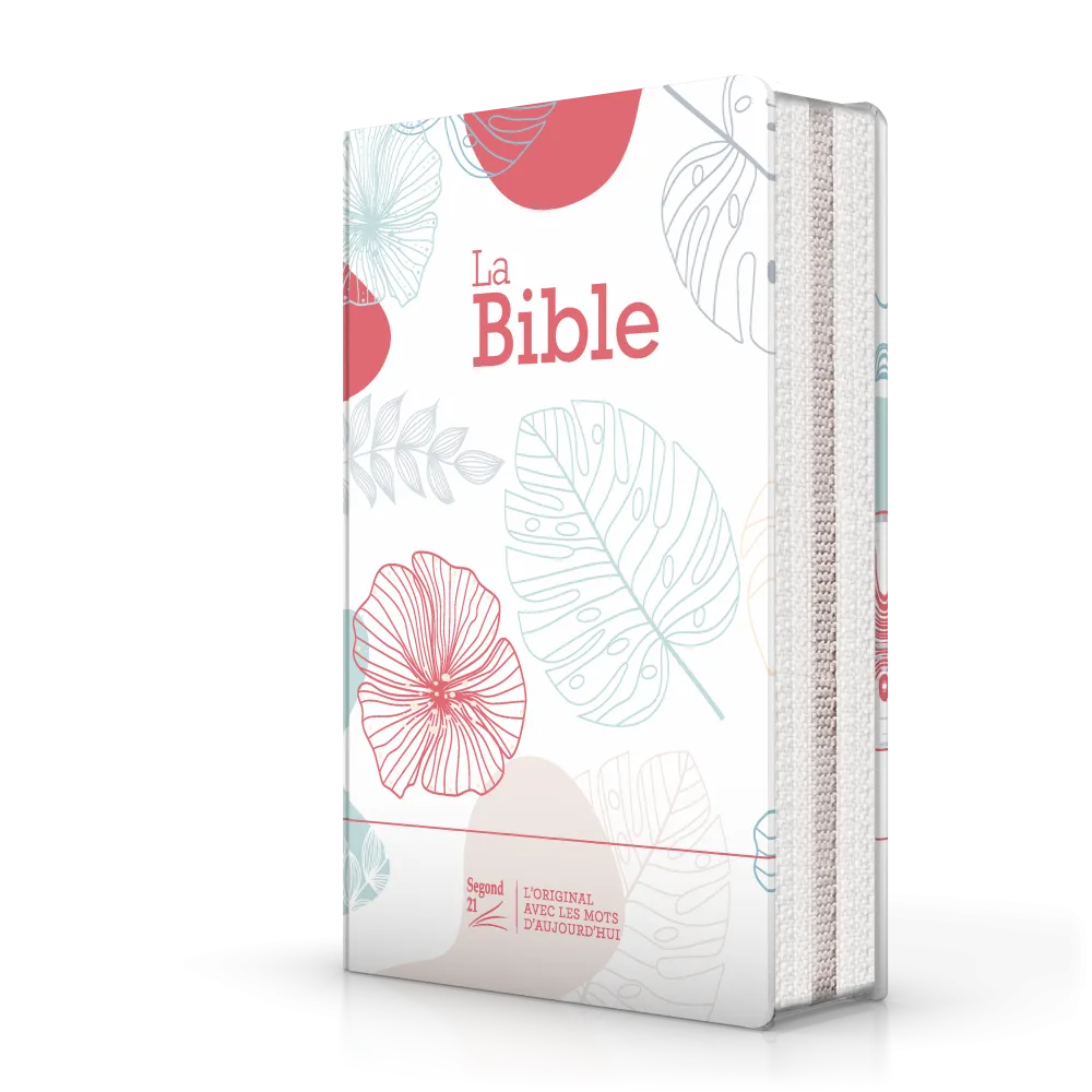 Bibel Segond 21 französischn (premium style) - Softcover aus Leinen mit Blumenmuster, mit...