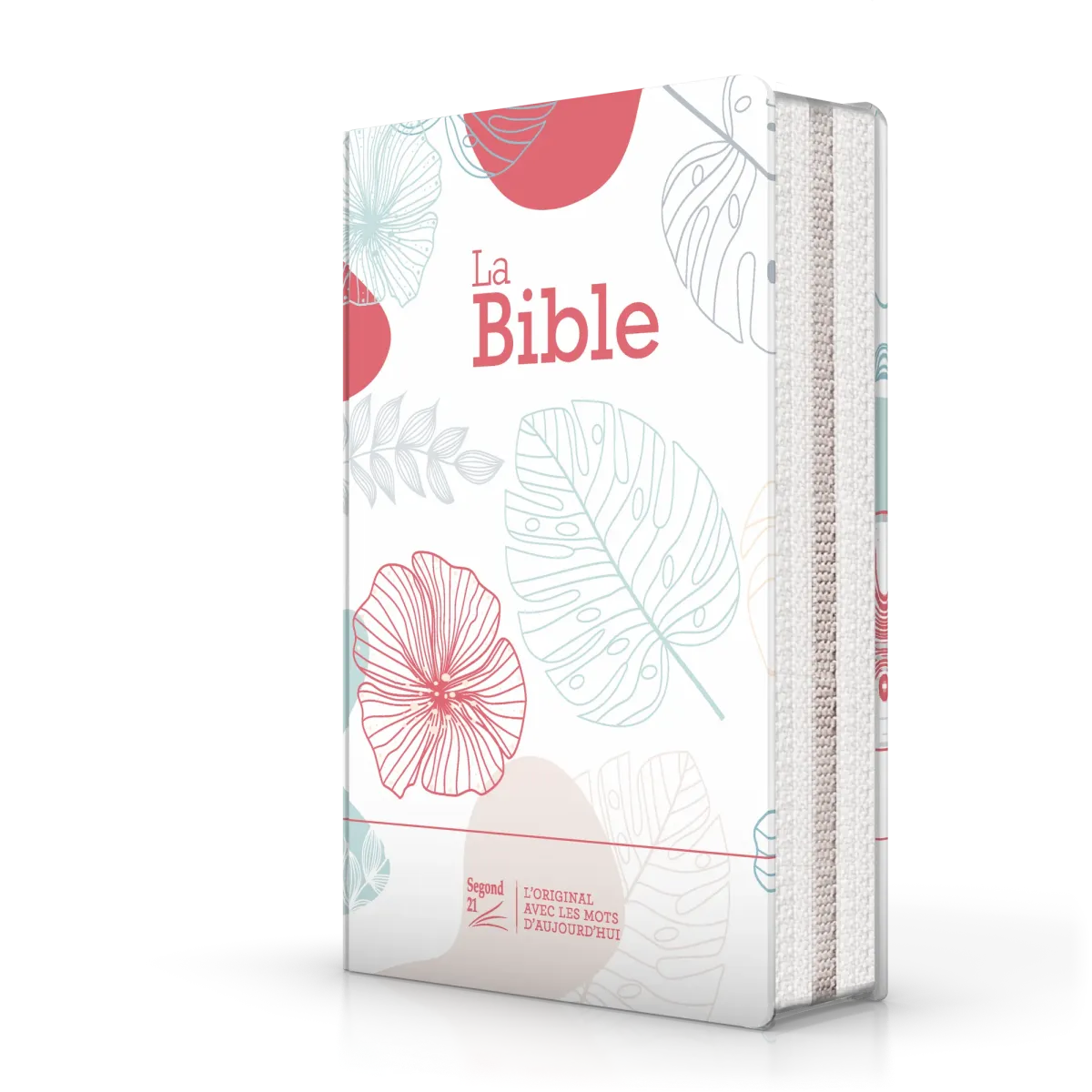 Bible Segond 21 compacte (Premium Style) - couverture souple toilée motif fleuri, avec fermeture...