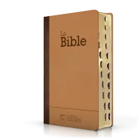 Bible Segond 21 compacte (Premium Style) - couverture semi-rigide duo cuir praliné-chocolat, avec...