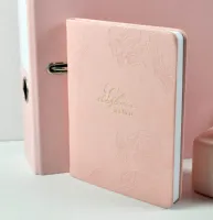 Carnet similicuir ligné « Gloire à Dieu […] » - avec verset en bas de page