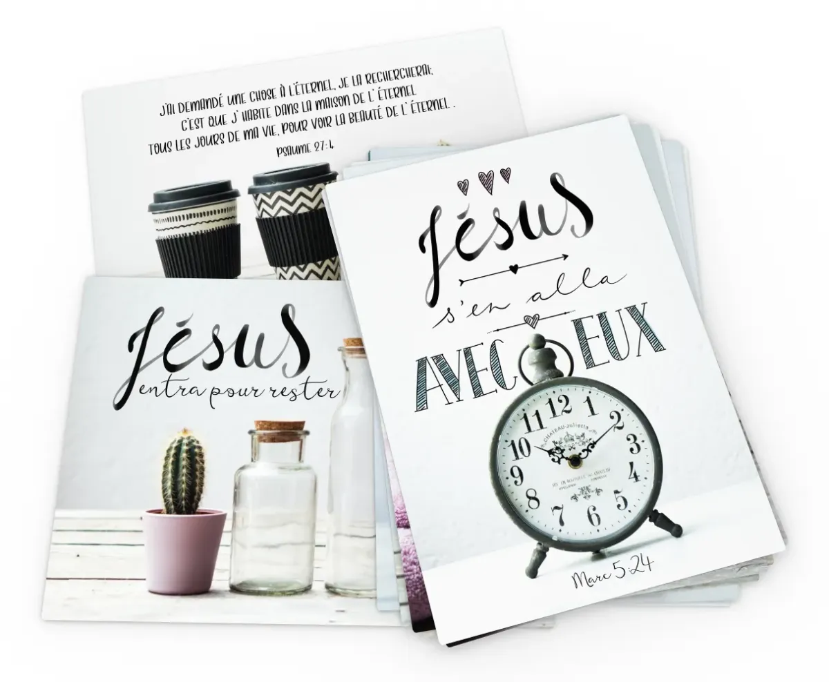 Lot de 8 cartes postales "Dieu avec nous"