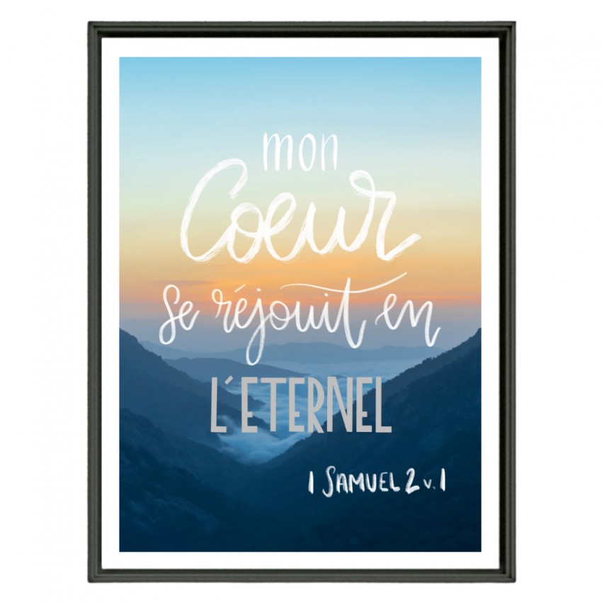 Poster - Montagne "1 Samuel 2.1" - Format A4