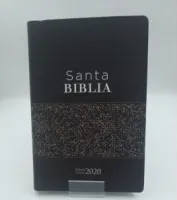Spanisch, Bibel Reina Valera 2020, biegsam, braun mit Blättermotiven