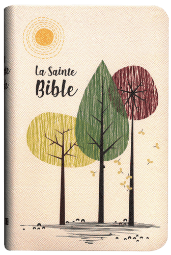 Bible Segond 1910 - compacte, arbre et soleil, souple similicuir, couverture illustrée, tranches or