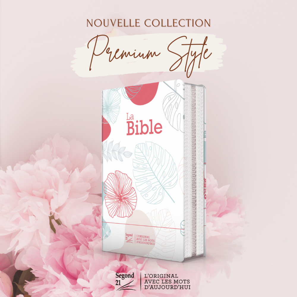 Bibel Segond 21 französischn (premium style) - Softcover aus Leinen mit Blumenmuster, mit...