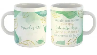 Mug "Garde ton cœur plus que tout autre chose […]" - Proverbes 4.23