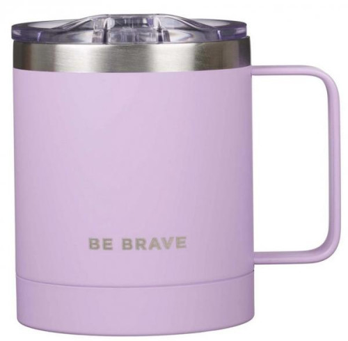 Mug "Be brave" Lavande - en acier inoxydable