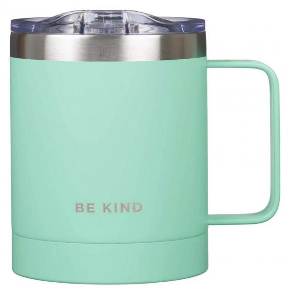 Mug "Be kind" Bleu/Vert - en acier inoxydable