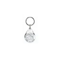 PORTE-CLES GOUTTE D'EAU TRANSPARENTE