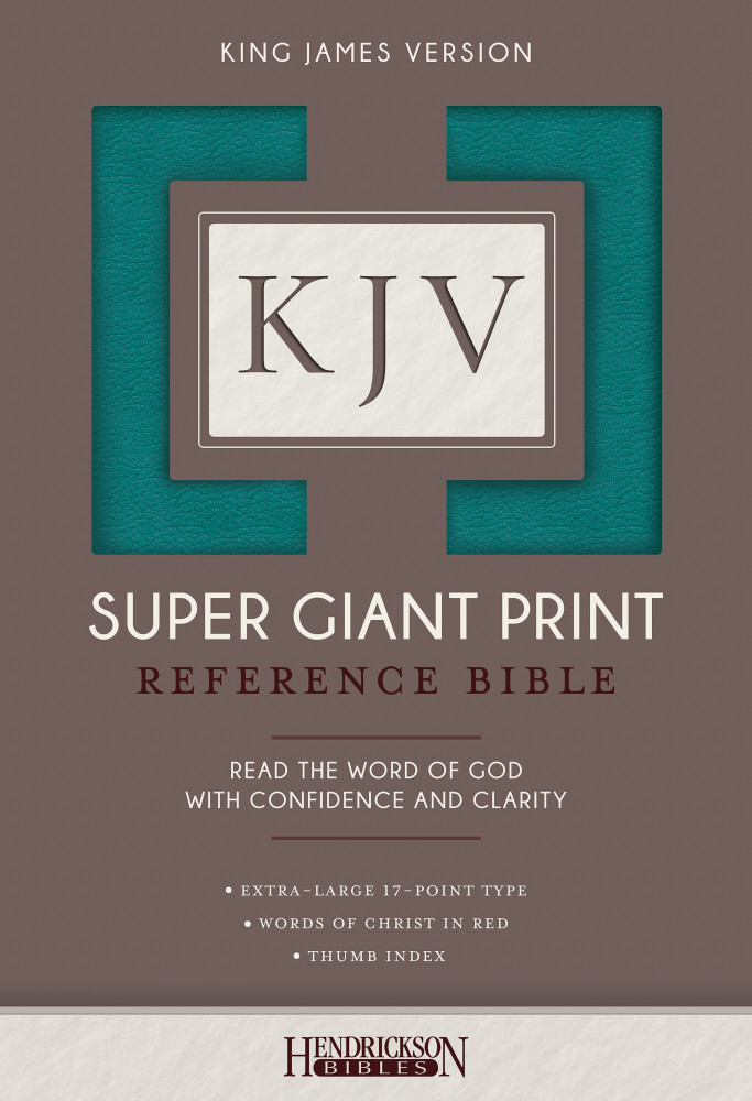 Anglais, Bible, KJV Super Giant Print Reference Bible - Thumb Indexed, Flexisoft Turquoise