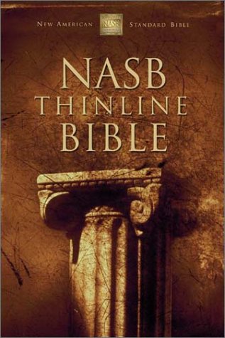 Anglais, Bible NASB Thinline, brochée, noire, tr. Blanche - [New American Standard Bible]