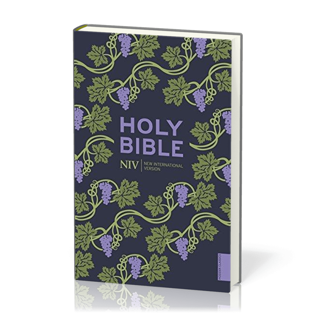 Anglais, Bible NIV, brochée - couverture illustrée vigne