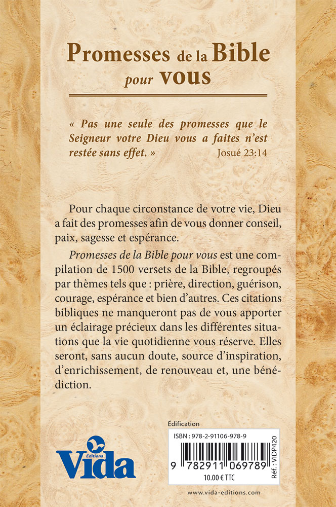 Promesses De La Bible Pour Vous 1500 Citations Bibliques Pour La Vie Quotidienne