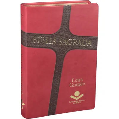 Portugesisch, Bibel Almeida Revisiert und Aktualisiert, RA065, Grossdruck, Kunsleder, rot mit Kreuz