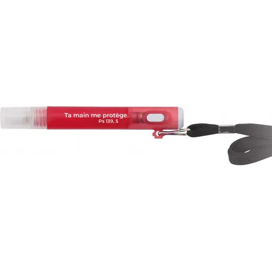 Spray antibactérien - lampe et cordon - rouge, bleu ou vert