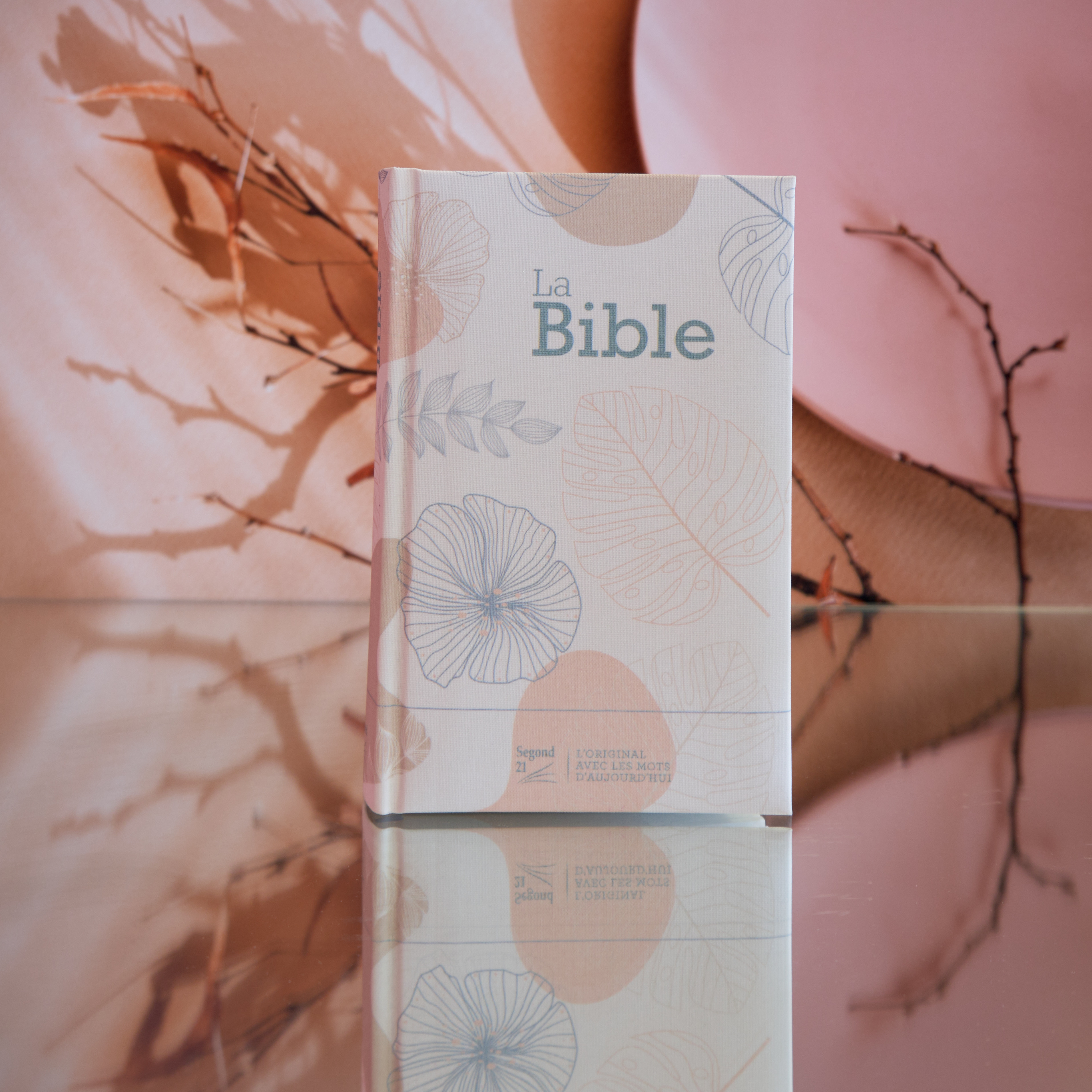 Bible Segond 21 compacte (Premium Style) - couverture rigide  toilée matelassée motif feuilles