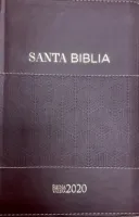 Spanisch, Bibel Reina Valera 2020, Kunstleder, braun mit goldenen Ziernähten, Goldschnitt